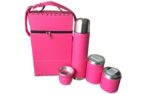 Set Matero caja con cierre rosa