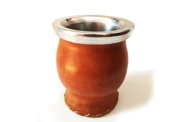 Mate de Acero forrado en cuero vaqueta