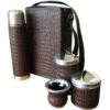 Set Matero tapa rigida croco marron