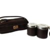 Set de Mate neceser compacto simil carpincho marron