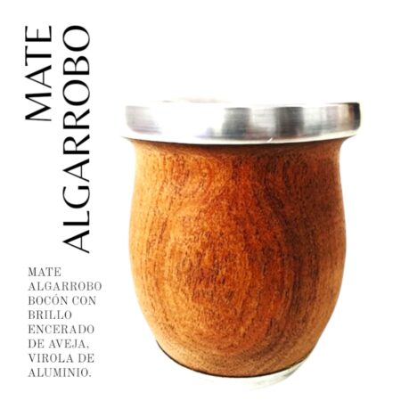 Mate de Algarrobo virola base aluminio