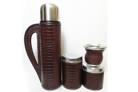 Set de Mate x 4 croco marron