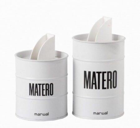 Set Latas Matero blancas