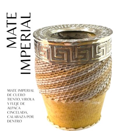 Imperial cuero tiento alpaca cincelada