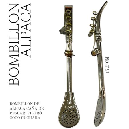 Bombillon de Alpaca Reel caña de pescar