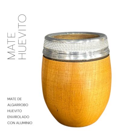 Mate Algarrobo huevito aluminio