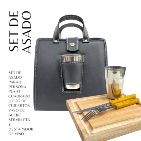 Set de Asado firense negro