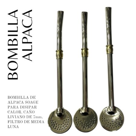 Bombilla de Alpaca 7mm media luna