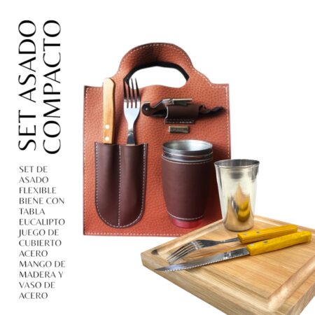 Set de asado cuadrado personal