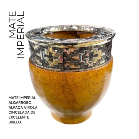 Mate Imperial de Alpaca cincelada