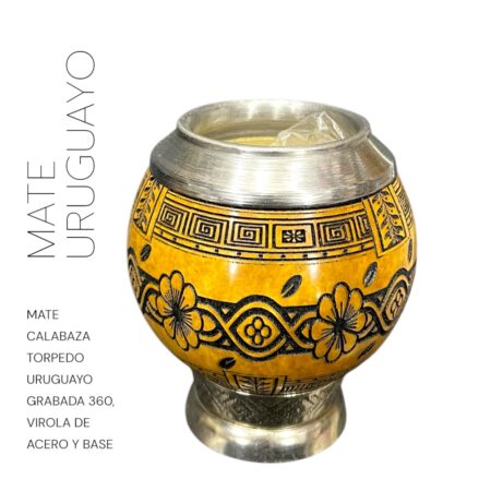Mate uruguayo grabado 360