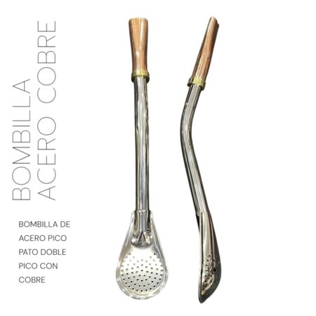 Bombilla acero picopato cobre