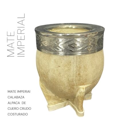 Mate Imperial alpaca cuero crudo